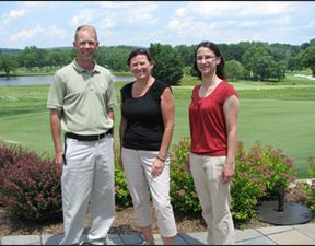 MGTC Superintendent Chris Boyle (left) with GSWA Executive Director Sally Rubin (center) and GSWA Director of Water Quality Programs Laura Kelm (right).