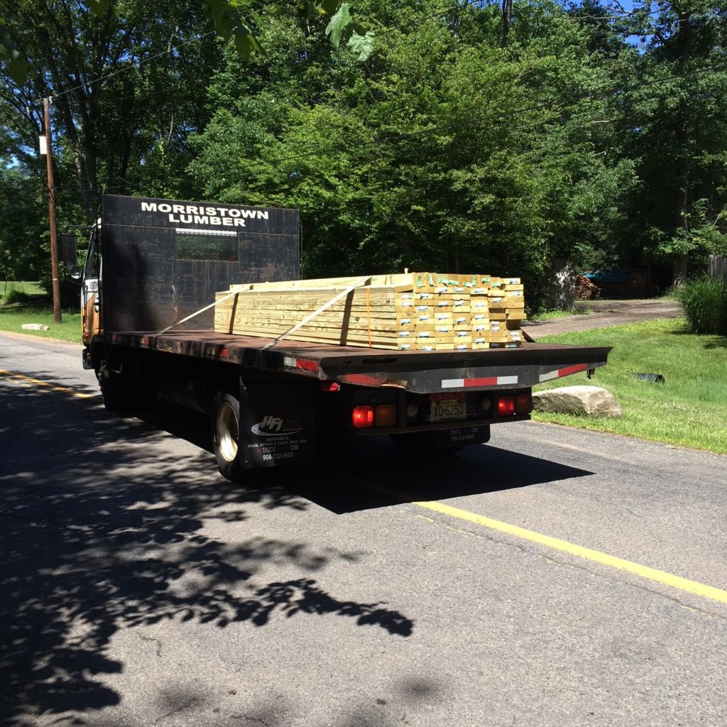 Morristown lumber shipment for boardwalks and bridges