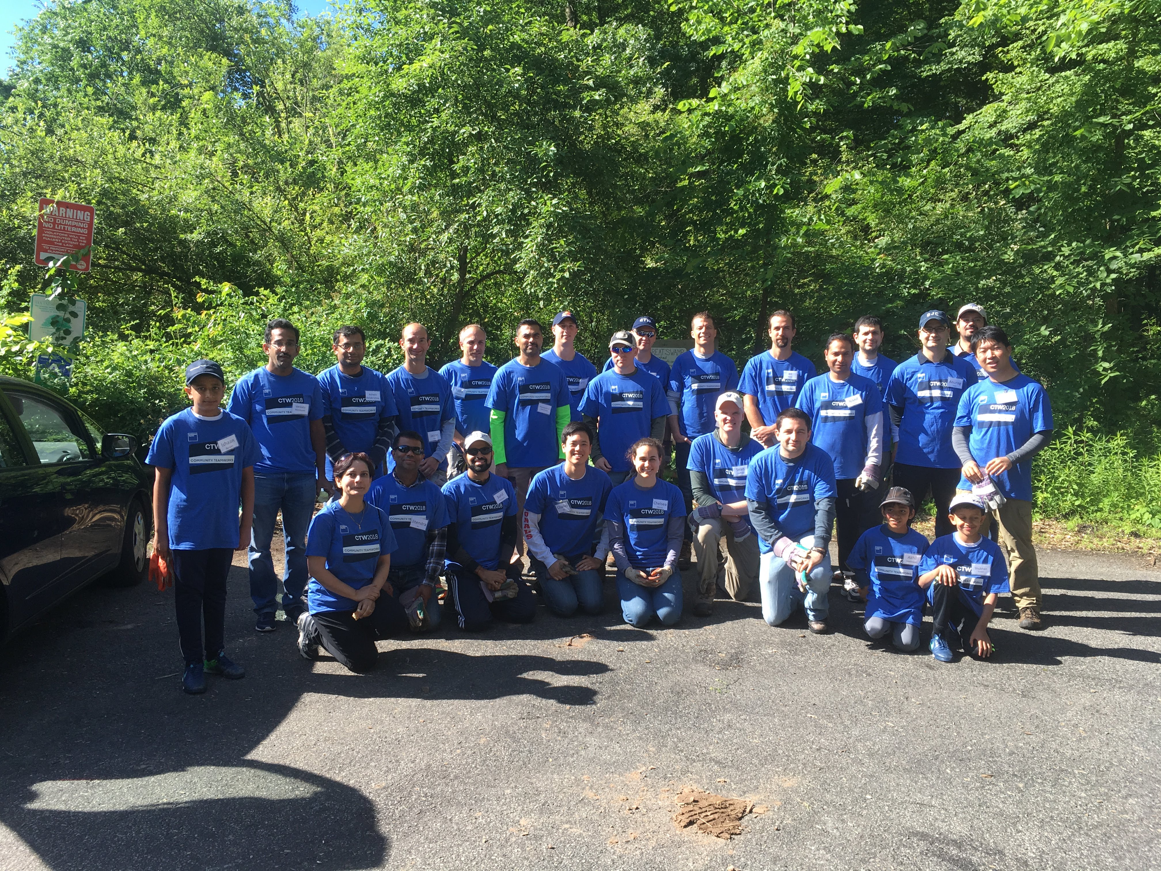 CTW vounteers at working at Conservation management area in Harding Township