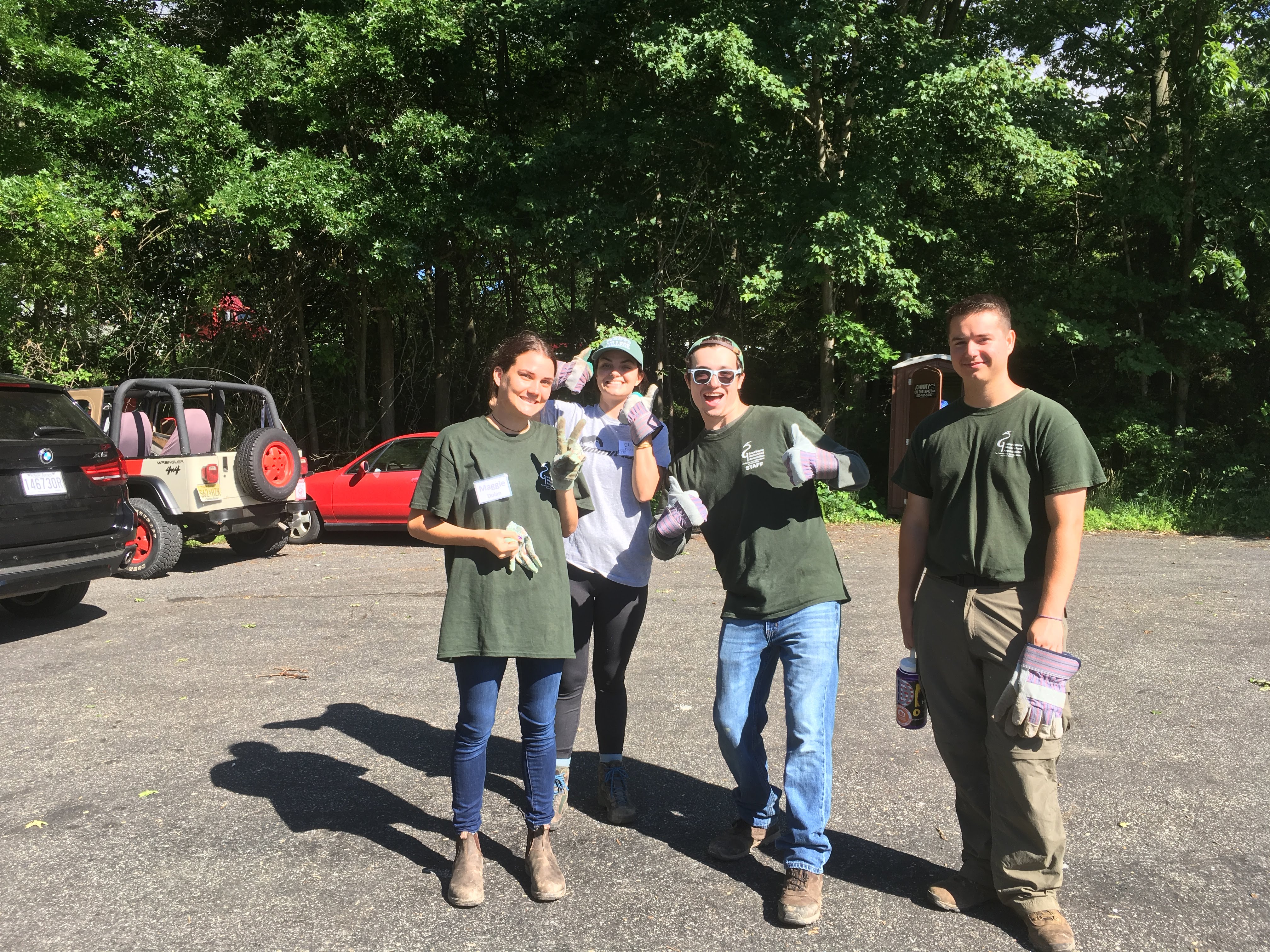 GSWA volunteers before environmental stewardship in Harding township