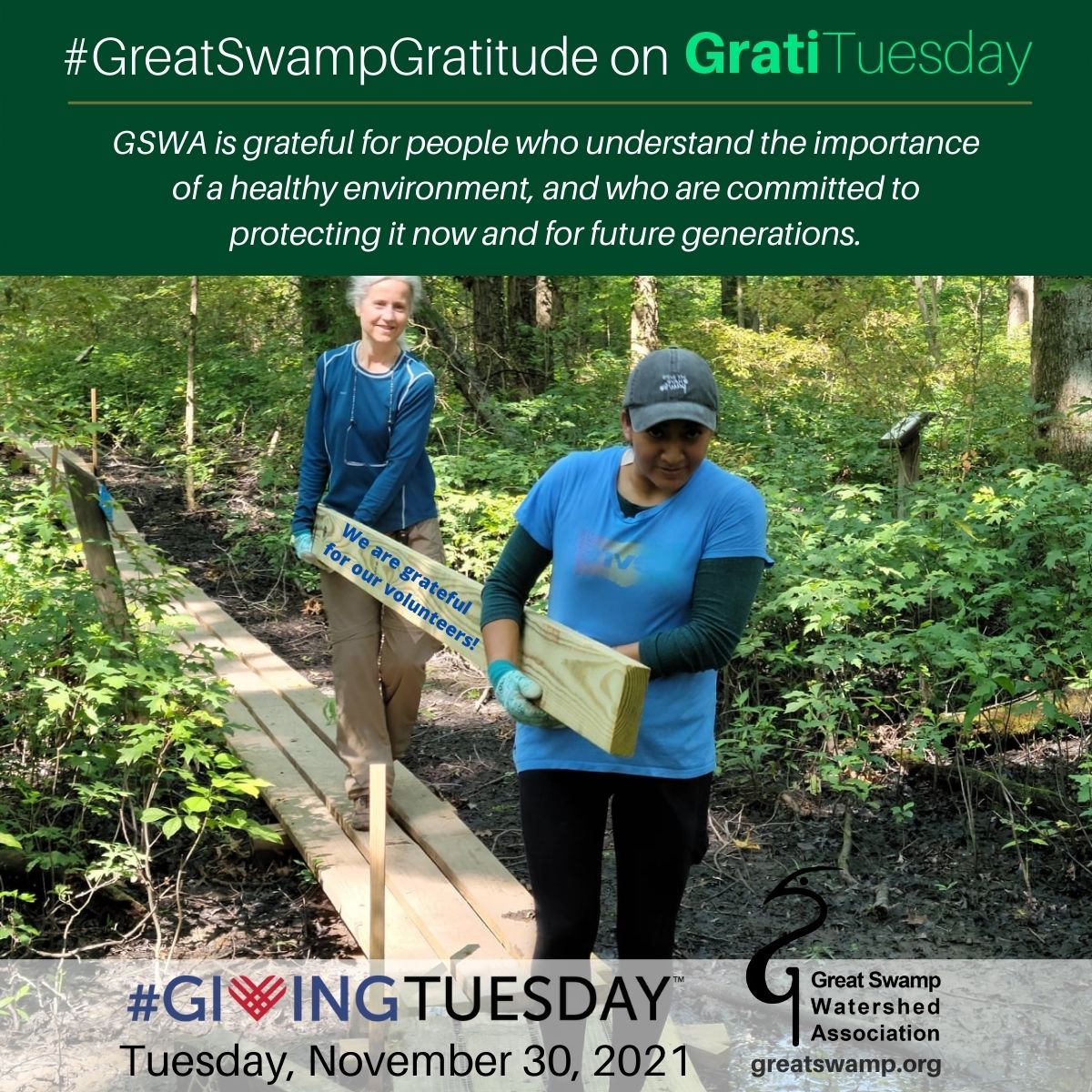Great Swamp Watershed Association - Giving Tuesday 1