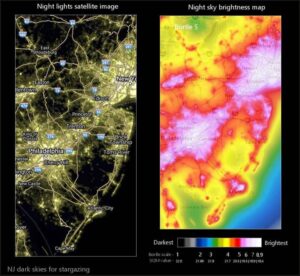 Figure 1. Light pollution in NJ. Source: go-astronomy.com